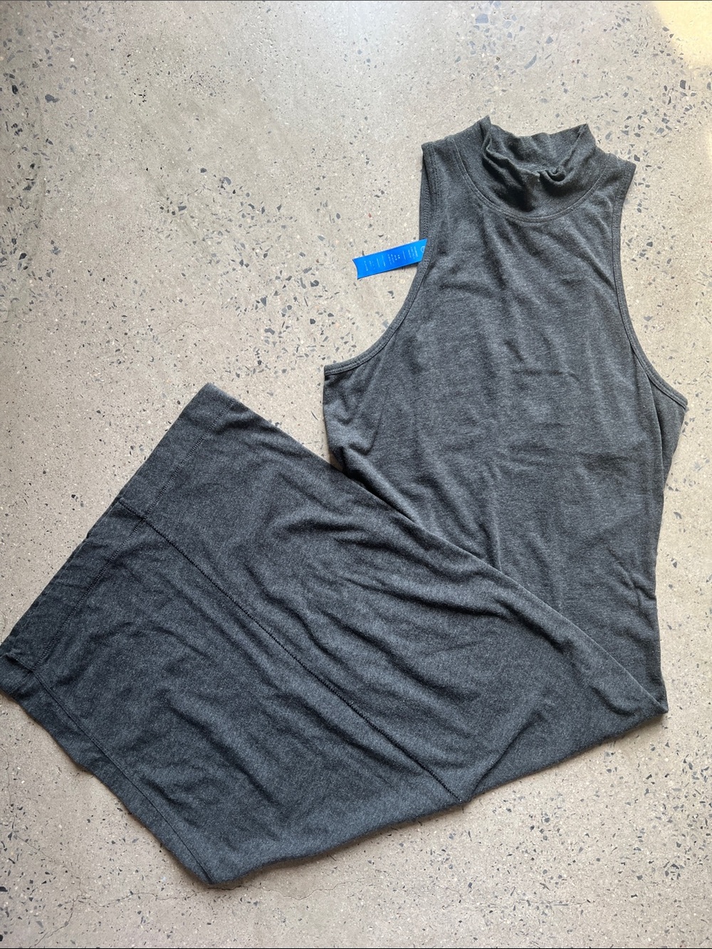 Kit and Ace Charcoal Sleeveless Mock Neck bodycon Dress